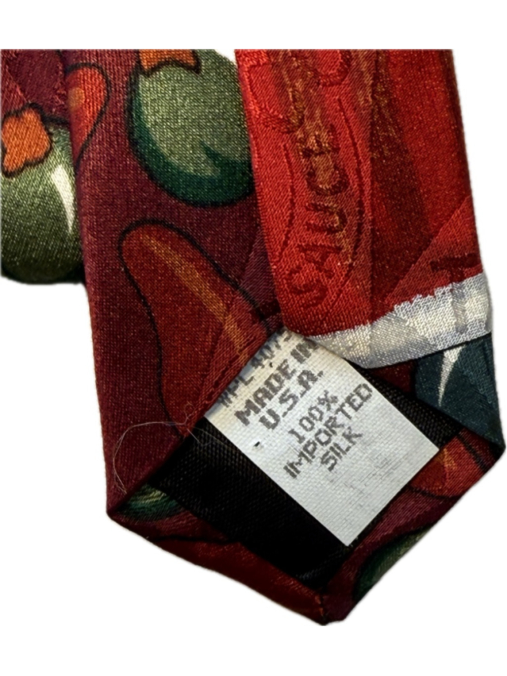 Tabasco Bloody Mary Novelty Silk Tie Peppers Olives Cocktail Necktie - Picture 4 of 5
